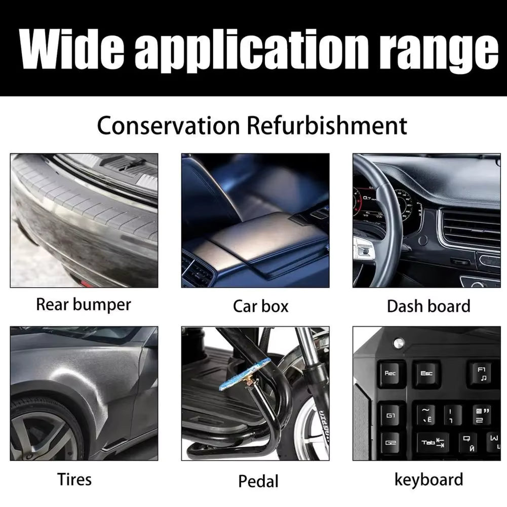 Plastic Restorer for Car Easy To Use Plastic Part Refurbishment Crystal Coating Refurbish Agent with Sponge Long Lasting