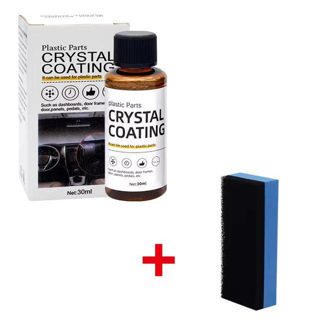 Plastic Restorer for Car Easy To Use Plastic Part Refurbishment Crystal Coating Refurbish Agent with Sponge Long Lasting