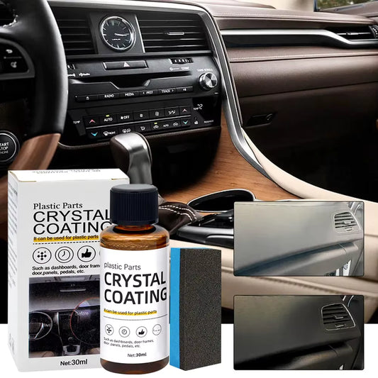 Plastic Restorer for Car Easy To Use Plastic Part Refurbishment Crystal Coating Refurbish Agent with Sponge Long Lasting