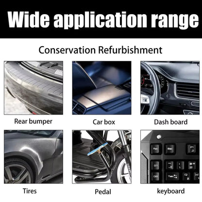 Plastic Restorer for Car Easy To Use Plastic Part Refurbishment Crystal Coating Refurbish Agent with Sponge Long Lasting