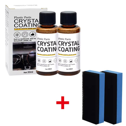 Plastic Restorer for Car Easy To Use Plastic Part Refurbishment Crystal Coating Refurbish Agent with Sponge Long Lasting
