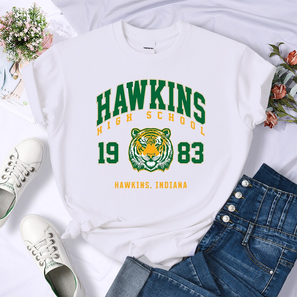 Hawkins-High-School-1983-Print-Female-T-Shirt-Fitted-Harajuku-Tee-Shirts-Street-Fashion-Streetwear-Casual