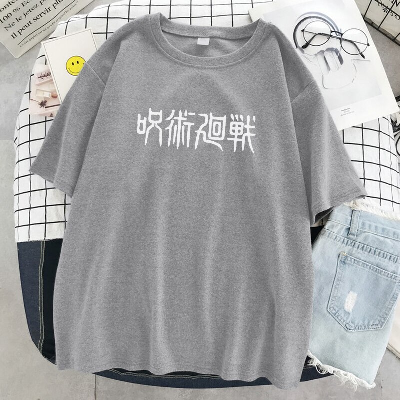 Jujutsu-Kaisen-Japanese-Letter-Style-Print-T-Shirts-Fashion-Anime-Tops-O-Neck-Loose-Short-Sleeve-1