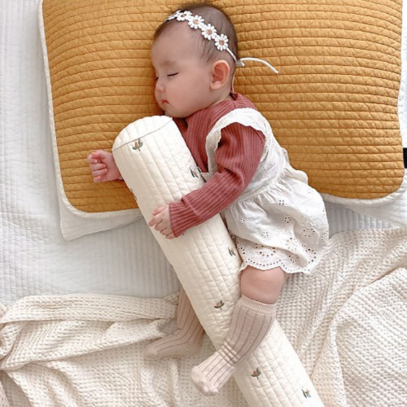 MILANCEL-Baby-Pillow-Cute-Embroidery-Newborn-Soothing-Pillow-Crib-Anti-Kick-Bed-Fence-10-60CM